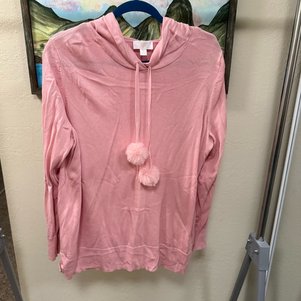 Belle Soft Pink Knit Hoodie